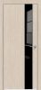 Дверь Каркасно-Щитовая Triadoors Modern Лиственница Кремовая 703 ПО со Стеклом Лакобель Чёрный / Триадорс