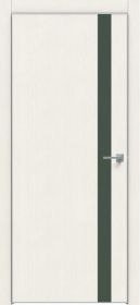 Дверь Каркасно-Щитовая Triadoors Modern Мелинга Белая 702 Без Стекла с Декором Дарк Грин / Триадорс