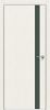 Дверь Каркасно-Щитовая Triadoors Modern Мелинга Белая 702 Без Стекла с Декором Дарк Грин / Триадорс
