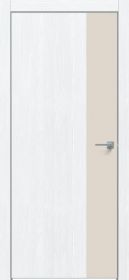 Дверь Каркасно-Щитовая Triadoors Future Дуб Серена Белый Кристалл 708 ПО Без Стекла с Декором Магнолия / Триадорс