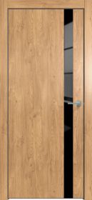 Межкомнатная Дверь Каркасно-Щитовая Triadoors Future Дуб Винчестер Светлый 702 ПО со Стеклом Лакобель Черный / Триадорс