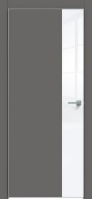 Межкомнатная Дверь Каркасно-Щитовая Triadoors Concept Медиум Грей 709 ПО Без Стекла с Декором Белый Глянец / Триадорс