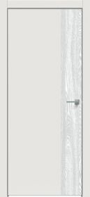 Межкомнатная Дверь Каркасно-Щитовая Triadoors Concept Белоснежно Матовая 709 ПО Без Стекла с Декором Дуб Патина Серая / Триадорс