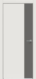 Межкомнатная Дверь Каркасно-Щитовая Triadoors Concept Белоснежно Матовая 709 ПО Без Стекла с Декором Медиум Грей / Триадорс