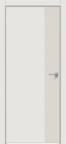 Межкомнатная Дверь Каркасно-Щитовая Triadoors Concept Белоснежно Матовая 709 ПО Без Стекла с Декором Лайт Грей / Триадорс