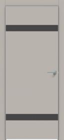 Межкомнатная Дверь Каркасно-Щитовая Triadoors Concept Шелл Грей 704 ПО Без Стекла с Декором Дарк Грей / Триадорс