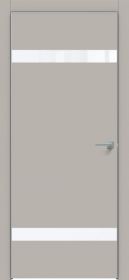 Межкомнатная Дверь Каркасно-Щитовая Triadoors Concept Шелл Грей 704 ПО Без Стекла с Декором Белый Глянец / Триадорс