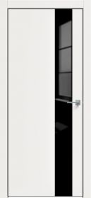 Межкомнатная Дверь Каркасно-Щитовая Triadoors Concept Белоснежно Матовая 703 ПО со Стеклом Лакобель Чёрный / Триадорс