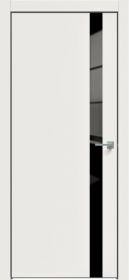 Межкомнатная Дверь Каркасно-Щитовая Triadoors Concept Белоснежно Матовая 702 ПО со Стеклом Лакобель Чёрный / Триадорс