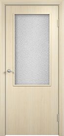Строительная Дверь Verda ПВХ Финиш-Пленка 58 Ламинированная Усиленная Беленый Дуб со Стеклом Бали / Verda