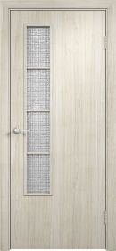Строительная Дверь Verda ПВХ Экошпон 05 Усиленная Беленый Дуб Мелинга со Стеклом Армированным / Verda