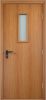 Строительная Дверь Verda ДПО 60 Ламинированная Миланский Орех с Огнеупорным Стеклом / Verda