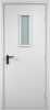 Строительная Дверь Verda ДПО 60 Ламинированная Белая с Огнеупорным Стеклом / Verda
