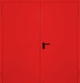 Строительная Дверь Verda Противопожарная RAL Индивидуальная ДПМ-30-02 Равнопольная Красная Глухая / Verda