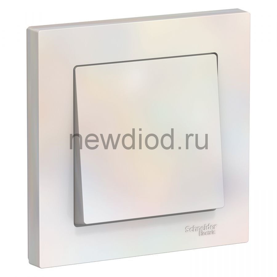 ATLASDESIGN 1-клавишный ВЫКЛЮЧАТЕЛЬ, сх.1, 10АХ, в сборе, ЖЕМЧУГ