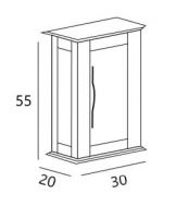 Шкаф-пенал подвесной Cezares Tiffany 30х20 схема 1