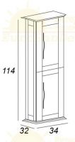 Подвесной шкаф-пенал Cezares Tiffany с 2 дверцами 5496 схема 4