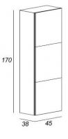 Шкаф-пенал подвесной Cezares с 3 дверцами схема 3