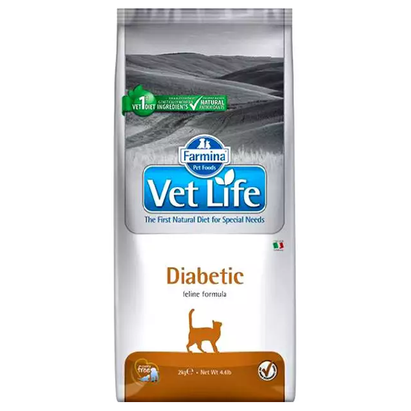 Сухой корм для кошек Farmina Vet Life Diabetic диета при сахарном диабете