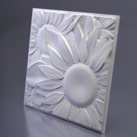 Гипсовая 3D Панель Фабрика Камня Sunflower 1м2 Д500xШ500 мм
