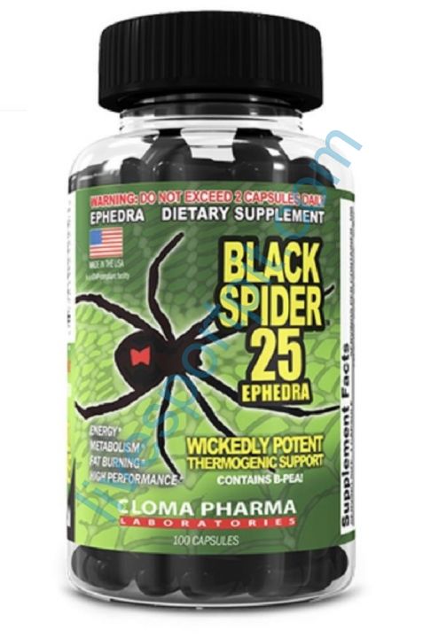 Жиросжигатель Black Spider 100 капсул Cloma Pharma
