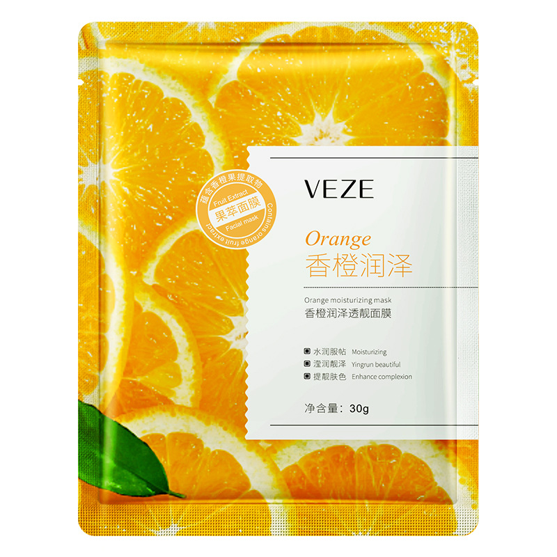 Увлажняющая тканевая маска для лица Veze с экстрактом апельсина.(94124)