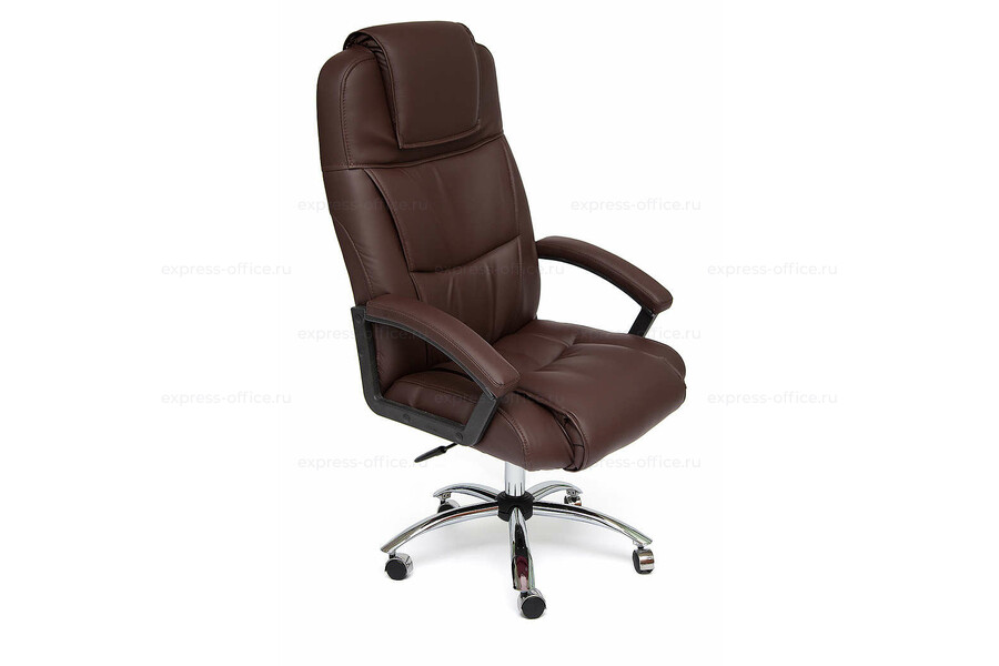Кресло bergamo 36-36 Хром, цвет коричневый.