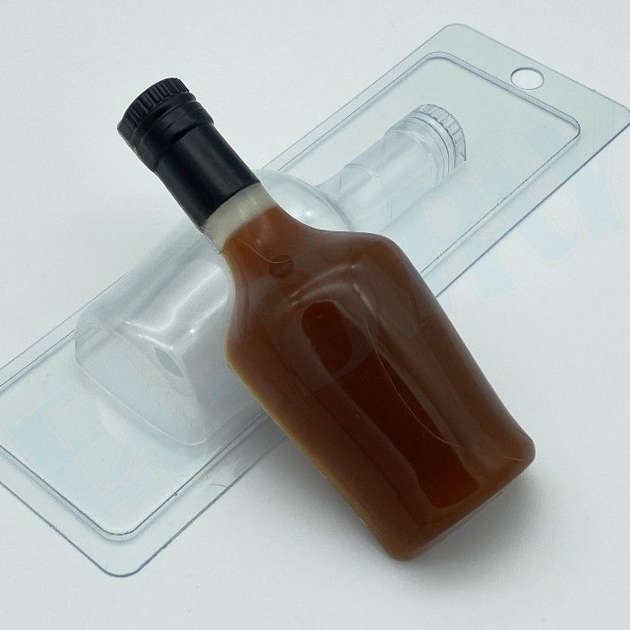 Форма для мыла "Бутылка коньяка округлая #6", арт. 2394