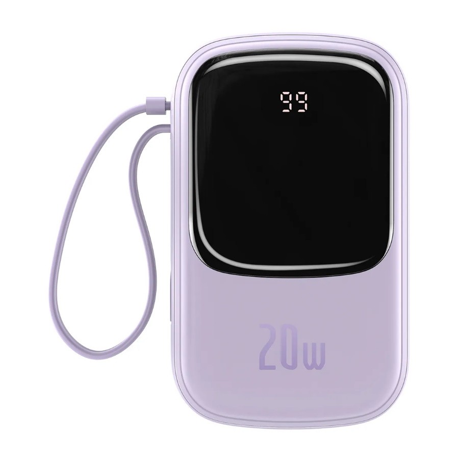 Baseus Qpow Digital Display quick charging power bank 20000mAh 20W (With IP Cable) Purple (PPQD-H05)
