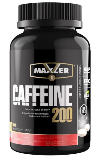 Энергетическая добавка Caffeine 200 100 таблеток Maxler