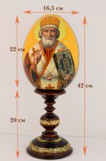 Икона Николай Чудотворец на подставке 16*42см