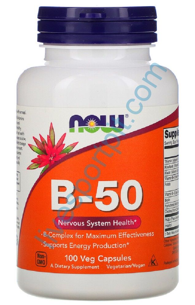 Витамин B-50 100 таблеток NOW