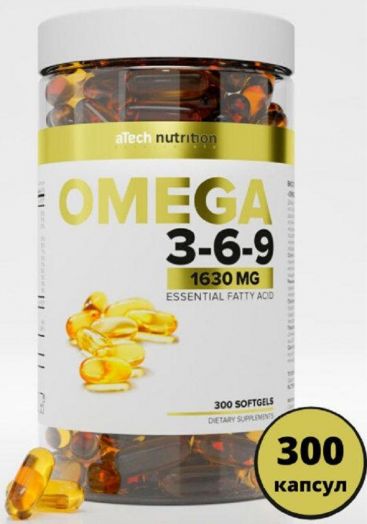 Омега-3-6-9 1630 мг 300 капсул aTech Nutrition