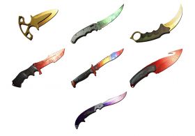 Набор легендарных ножей 7шт из Counter-Strike