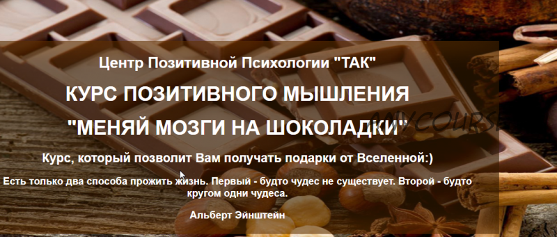 Курс позитивного мышления. 'Меняй мозги на шоколадки' (Олеся Добровольская)