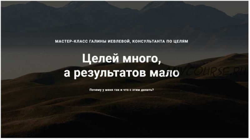 Целей много, а результатов мало. Тариф «Профессионал» (Галина Иевлева)