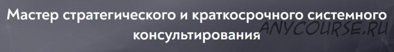 [МИП] Стратегическое и краткосрочное системное консультирование. Модуль 1 - 2022 (Андрей Кузин, Наталия Пономарева)