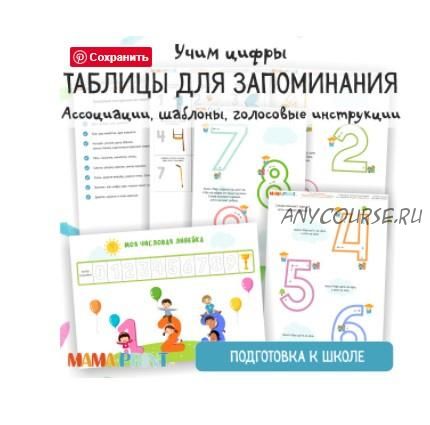 [mama-print] Учим цифры: Таблицы для запоминания.