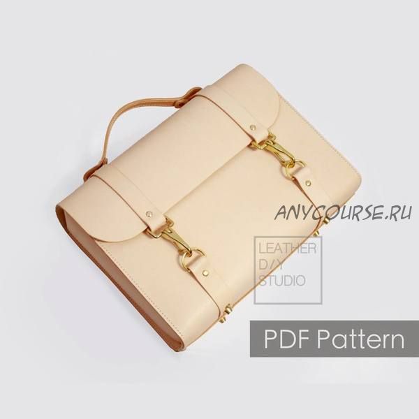 Кожаный портфель «Crossbody №43» [LeatherDIYStudio]