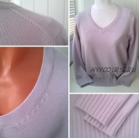 МК Пуловер с V-образным вырезом и скошенным плечом (stavros2011)