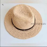 Шляпа из рафии 'Федора 2.0' (annetta_handmade)