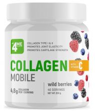 Препарат для суставов и связок Collagen + vitamin C 200 гр. 4Me Nutrition Лесные ягоды