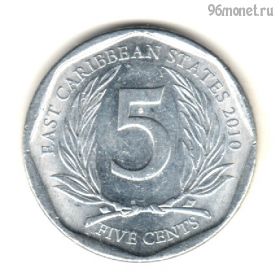 Восточно-Карибские государства 5 центов 2010