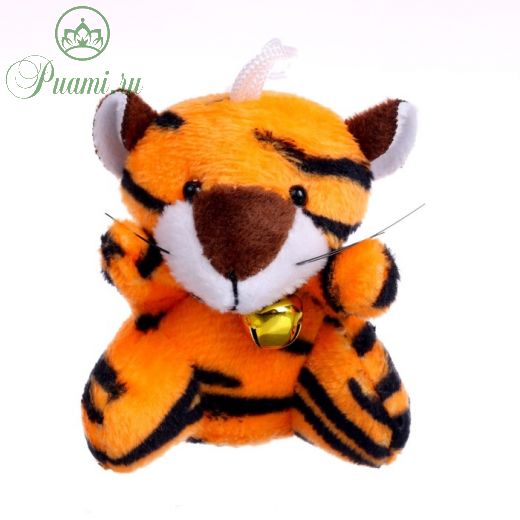 Мягкая игрушка «Тигр с колокольчиком», на подвесе, цвета МИКС