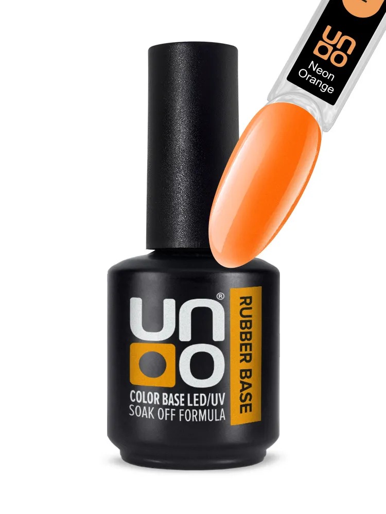 UNO, Color Rubber Base Neon Orange  12 мл