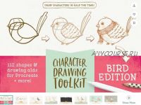 [creativemarket] Procreate Bird Drawing Toolkit Brushes / Набор инструментов для рисования птиц Procreate (Lisa Glanz)