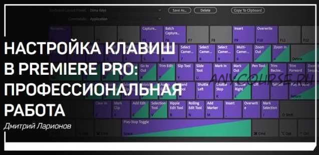 Настройка клавиш в Premiere Pro: профессиональная работа (Дмитрий Ларионов)