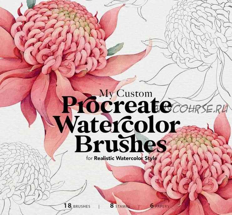 [Media Jamshidi] My Custom Watercolor Brushes for Procreate. Акварельные кисти для Procreate