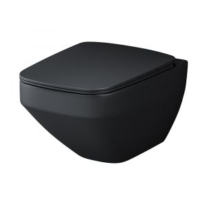 Унитаз подвесной FlashClean с сиденьем микролифт AM.PM Inspire V2.0 C50A1700MBSC, черный