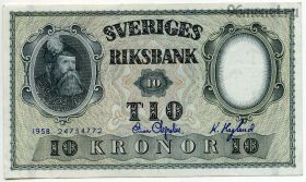 Швеция 10 крон 1958